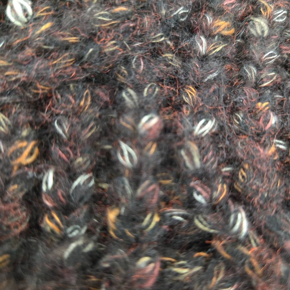 MB Textured Knit Turtleneck Sweater Speckled Brown Balloon Sleeve Women's Size S - Picture 6 of 6